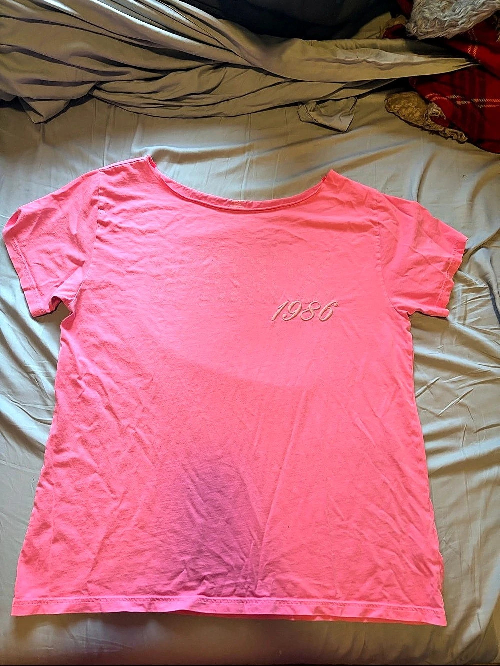 Victoria's Secret PINK 1986 Graphic Pink Short Sleeve Tee oversized